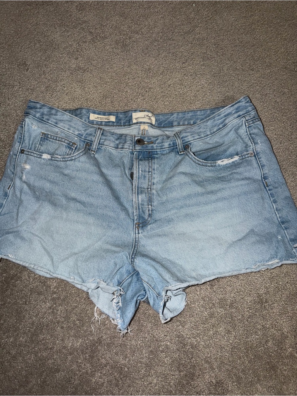 Universal Thread Light Wash Denim Cutoff Shorts